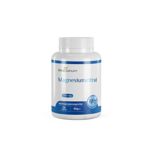VitaSanum® - Magnesiumcitrat 240 mg 60 Kapseln  St