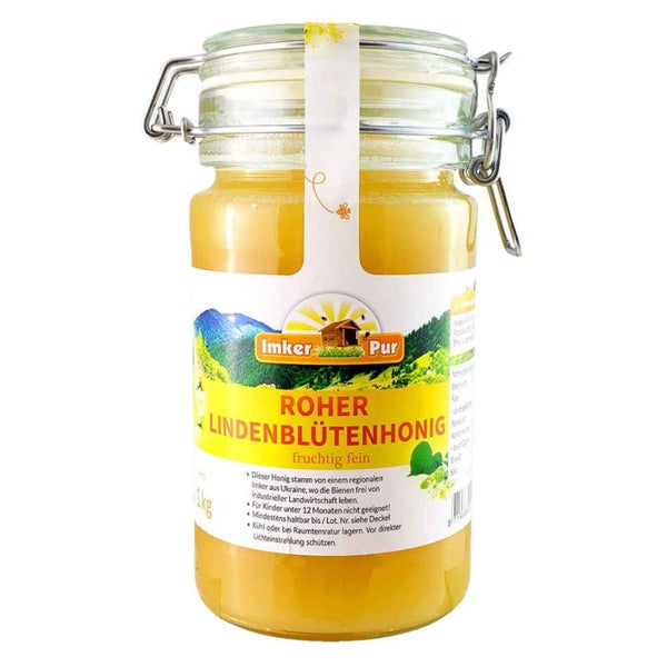 ImkerPur. Lindenhonig (roh) im Vorratsglas 1 kg