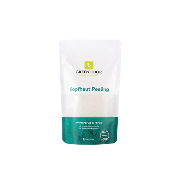 GREENDOOR Kopfhautpeeling Wintergrün Pfefferminze 220 g
