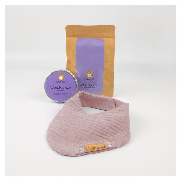 Wonnebäuchlein-Set "Altrosa" | Kräuterpads & Halstuch 15 St