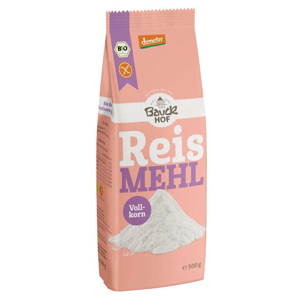Bauck Mühle Reismehl Vollkorn - glutenfrei 500 g