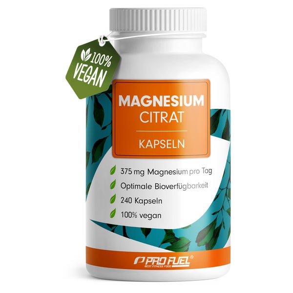 ProFuel - Magnesiumcitrat Kapseln 240x 375mg Magnesium 240 St