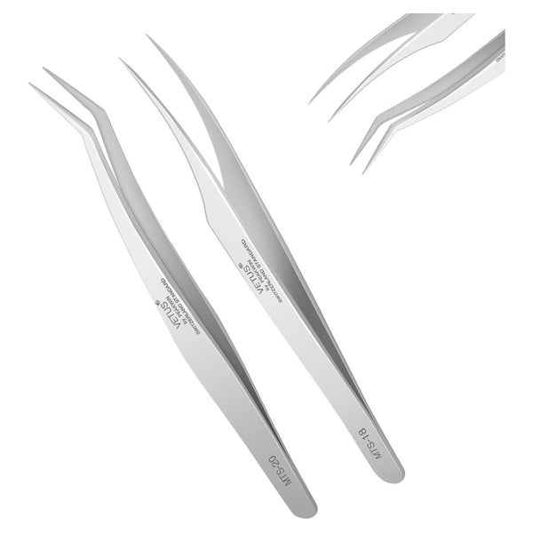 Obeyalash Wimpern Pinzetten Set Edelstahl Dolphin Form Gebog 1 St