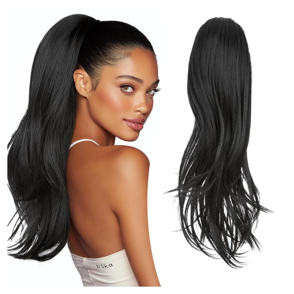Pferdeschwanz Kordelzug Damen Haarteil Anklipsen 56 CM Natur 1 St