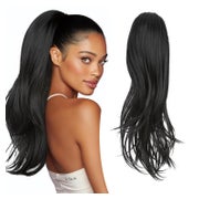 Pferdeschwanz Kordelzug Damen Haarteil Anklipsen 56 CM Natur 1 St