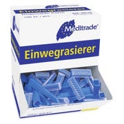 Meditrade Einwegrasierer, einschneidig, blau, unsteril - Packung = 100 Stück