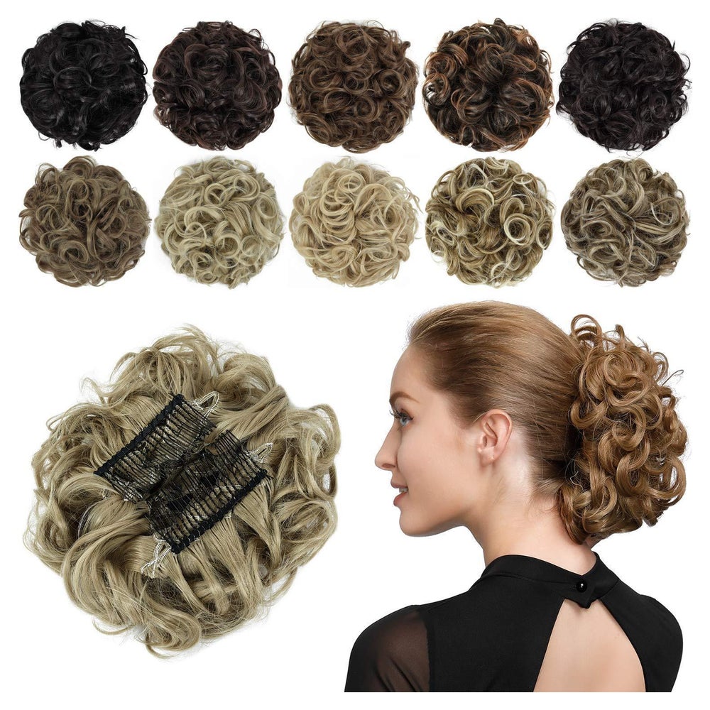Haarteil Dutt Chignon Scrunchie Haarverlängerung Kämme 24# B 1 St