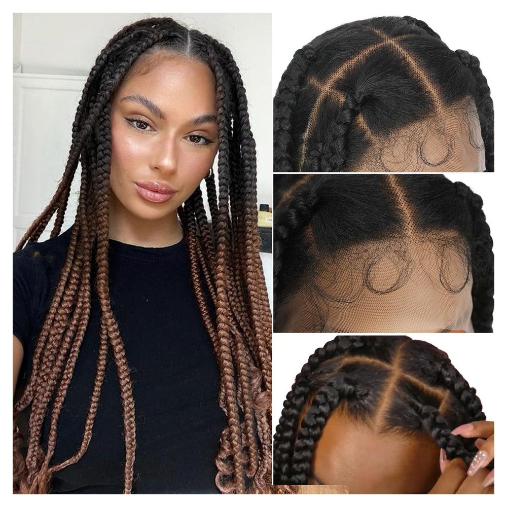 Perücke Box Braids Knotenlos Vollspitze 81 cm - large square 1 St