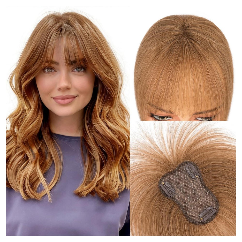 Haarteil Clipin Echthaar 360Abdeckung Damen Mit Pony -20g He 1 St