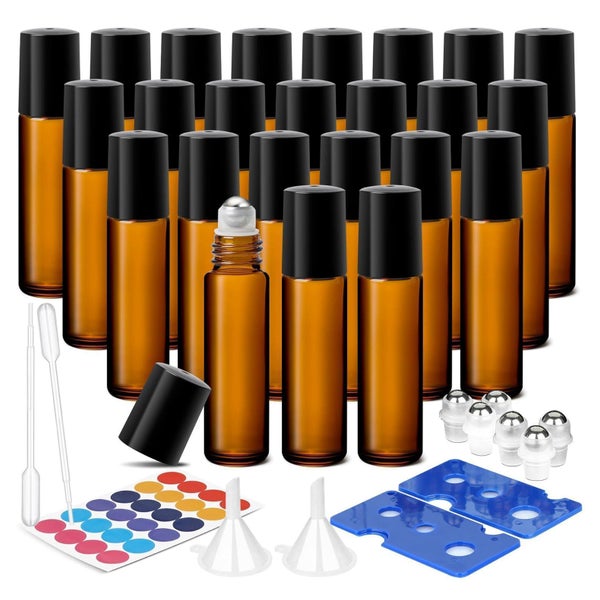 10ml Ätherische Öle Roller Glasflaschen, 24er Set 1 St