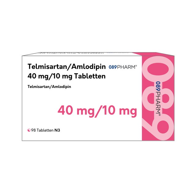 Telmisartan/amlodipin 089pharm 40 mg/10 98 St