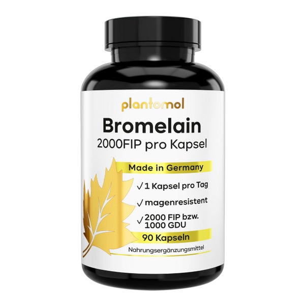 plantomol® Bromelain Kapseln mit 2000 FIP Enzym pro Kapsel
