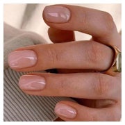 Nägel Press On kurz eckig glänzend Gel nude 1 St