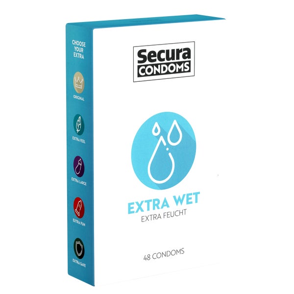 Extra Wet 48 stark befeuchtete Kondome (48 Kondome) 48 St