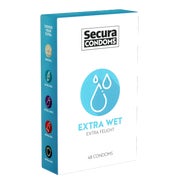 Secura «Extra Wet» 48 extra feuchte Kondome für lang anha (48 Kondome) 48 St