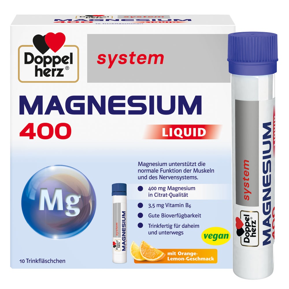 Doppelherz System Magnesium 400 Liquid 10 Trinkampullen