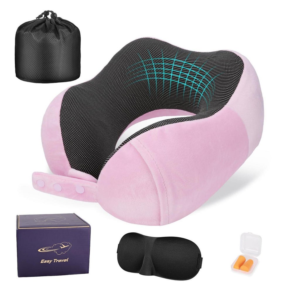 Nackenkissen Memory Foam Reisekissen verstellbar 1 St