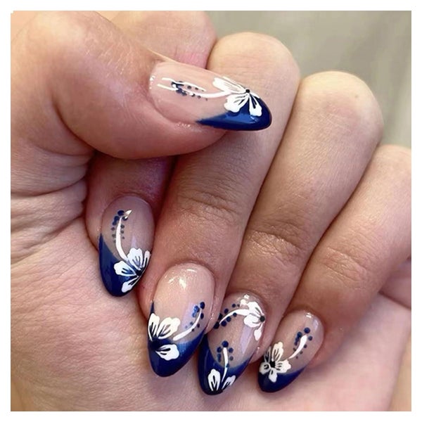 24 Stück French Nails Press on Nüdescht Pink Almond Acryl Nä 1 St