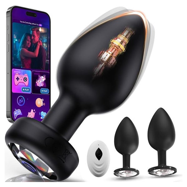 Tagnaff Analplugs Set, Analplug für Frauen Männer mit Vibration AI-Steuerung 1 St
