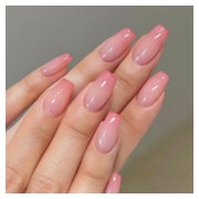 24 Stück Light Pink Sarg Nägel Mittellänge Gradient Weiß Pre 1 St
