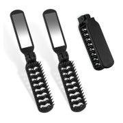 2 Stück Klappbare Haarbürste Mini Schwarz Reise Bürste Damen 1 St