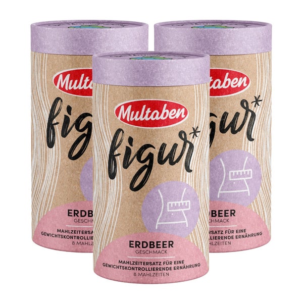 Multaben Eiweiß Diät Shake Erdbeer 3er Vorteilspack 1320 g