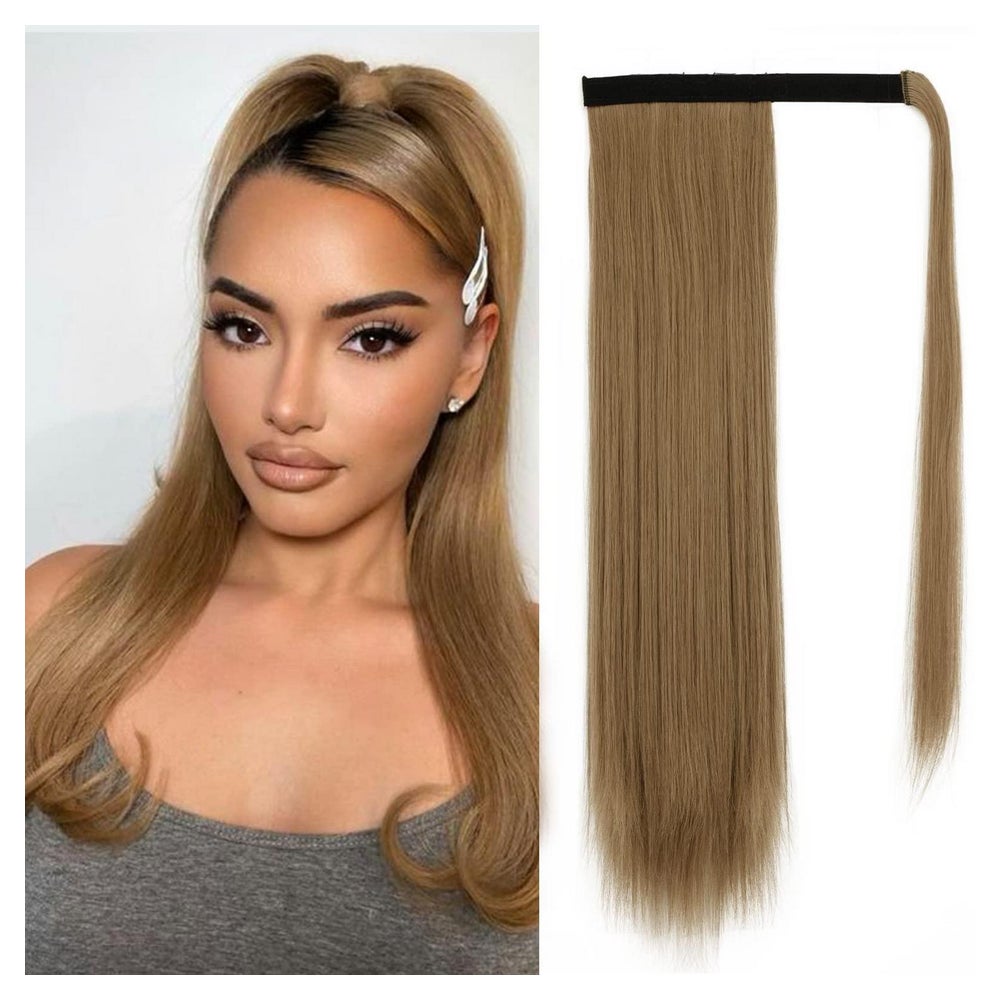 Pferdeschwanz Haarteil Clip Wrap 46cm Helles Goldbraun Gemis 1 St