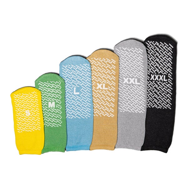 AMPri ECO-PLUS Antirutschsocken mit doppelseitigen Noppen - 1 Paar, Größe XXL (44 - 47), Farbe: grau