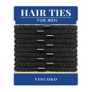 YISCOKO Herren Haargummi 10 Stück Schwarz Nylon Stirnband 1 St