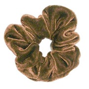 SOHO Velours-Scrunchie Hellbraun