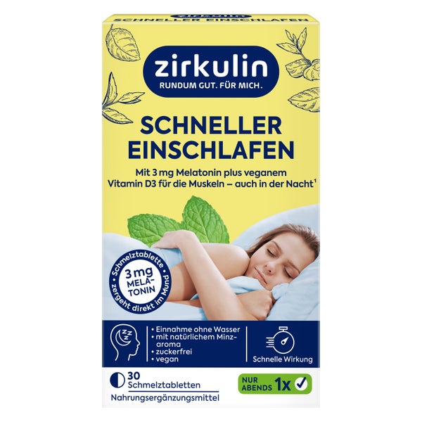 Zirkulin Schneller Einschlafen | 3 mg Melatonin 30 St