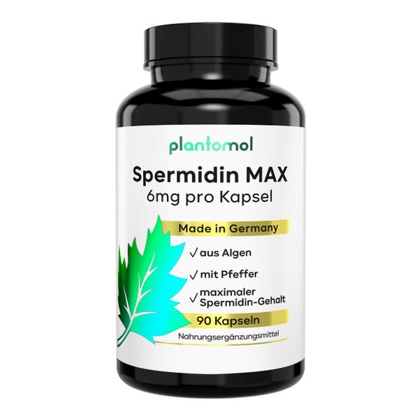 plantomol® Spermidin MAX mit Pfeffer - 6mg Spermidine/Kapsel
