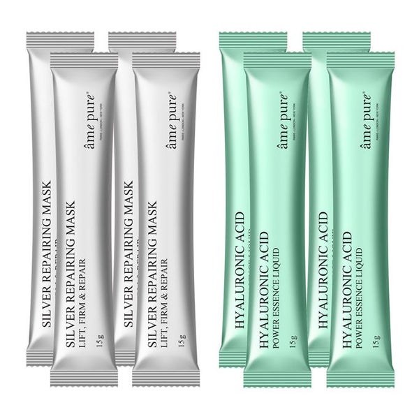 âme pure Jelly Glow Rubber Mask Silber - 4er Set 4 St