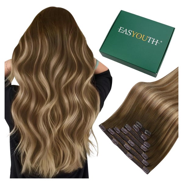 Extensions Clipin Echthaar Remy Ombre Balayage 55.88 cm 1-4 1 St