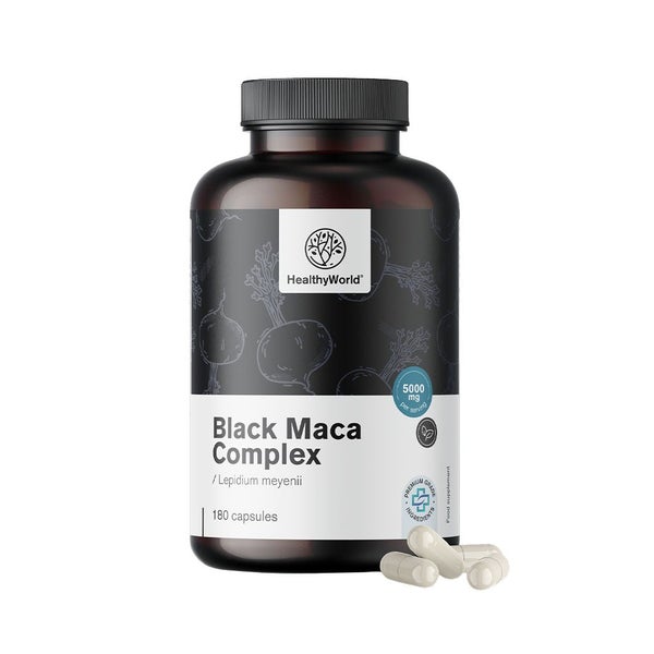 HealthyWorld Schwarze Maca Komplex 5000 mg 180 St