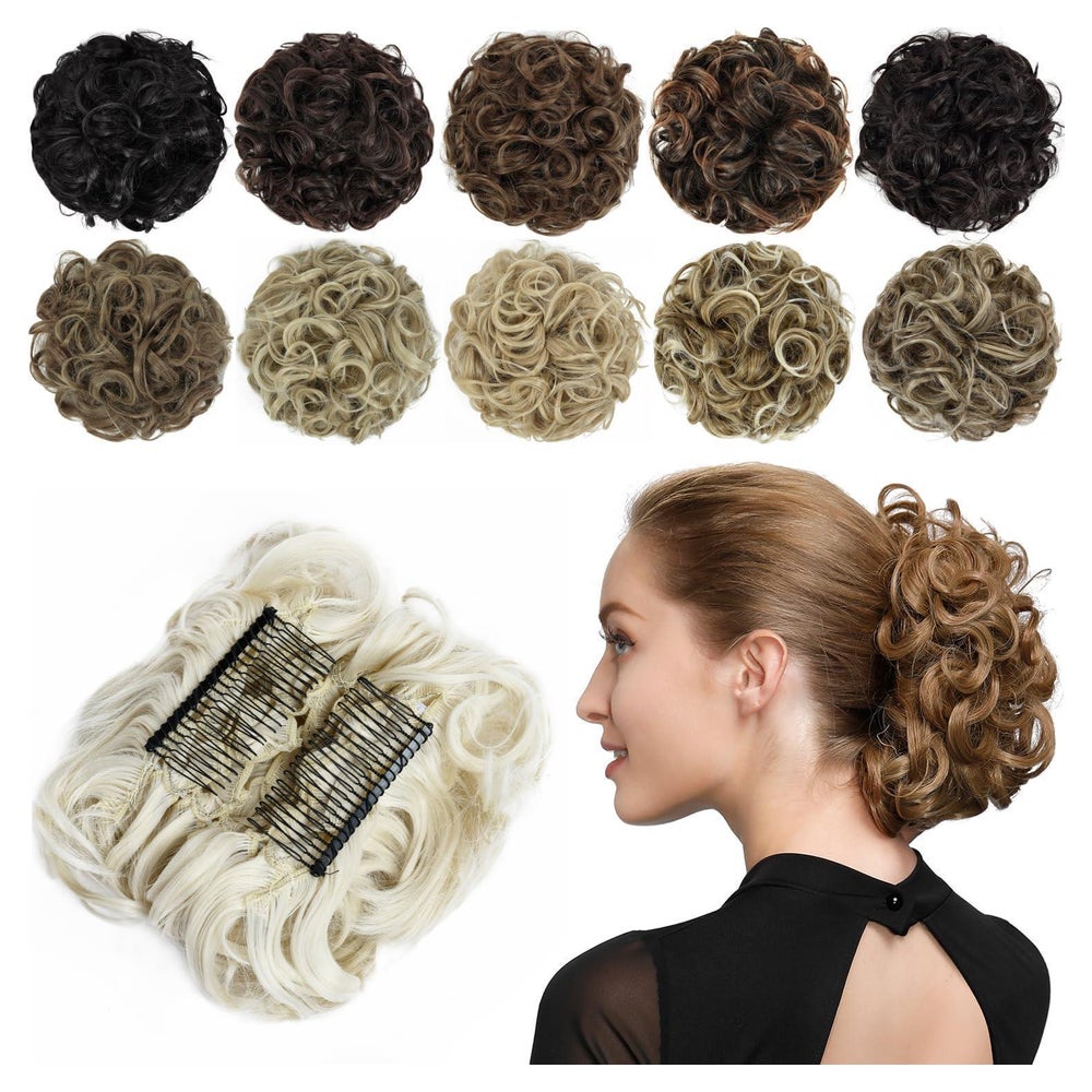 Haarteil Chignon Dutt Scrunchie Haarverlängerung Kämme 60# C 1 St