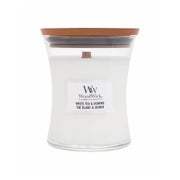 WoodWick White Tea & Jasmine Duftkerze mit Holzdocht 275 g 0,635 kg