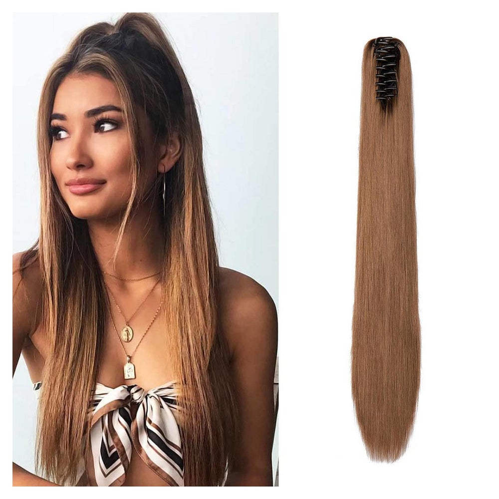 Haarverlängerung Zopf Haarteil Clip Ponytail 55 cm 130g Gold 1 St
