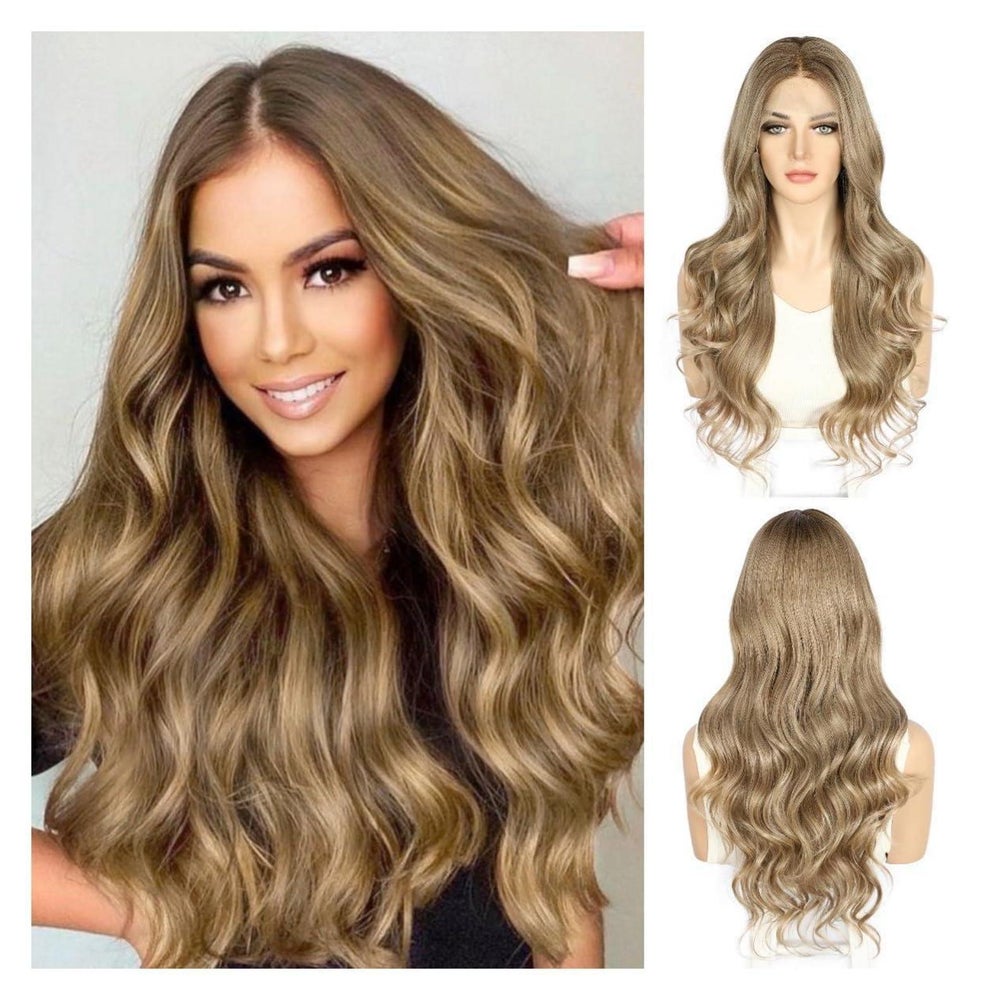 Perücke Lacefront 13x4 Synthetisch Balayage Damen Natürliche 1 St