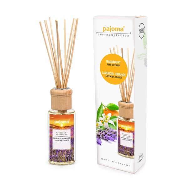 pajoma® Raumduft 100 ml inkl. Duftstäbchen, Lavendel-Orange 100 ml