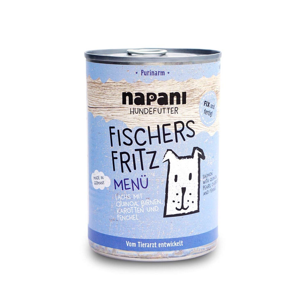 Menü für Hunde Fischers Fritz mit Lachs und Quinoa 400 g