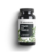 Vitamin D3 7000 I.E. – 180 Tabletten – das Sonnenvitamin als Wochendepot – hochdosiert, ohne unnötige Zusätze – in Deutschland produziert & laborgeprüft 180 St