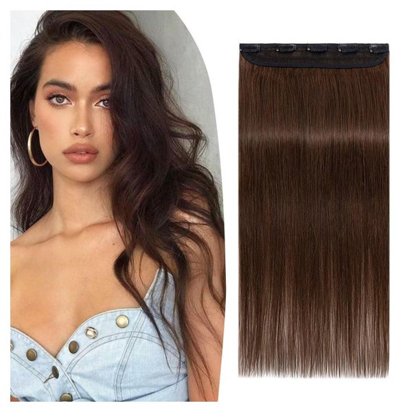 Extensions Clip in Echthaar Remy Braun 5 Clips 30 cm-40 g Br 1 St