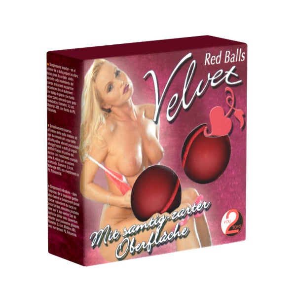 «Velvet Balls Red» Liebeskugeln, rot, 2er-Set (1 Stück) 1 St