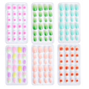Falsche Nägel 144 Stück Kinder Jelly Kleber 6 Designs Colorf 1 St