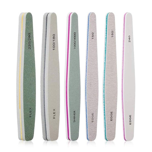 Nagelfeilen 100 180 1000 4000 doppelseitig 6 Stück (1er Pack 1 St