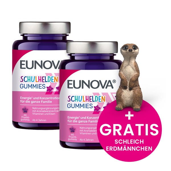 Eunova Schulhelden Gummies Doppelpack 2X60 St