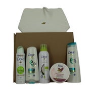 Dove Go Fresh Beruhigende Creme 1U + Balsam 1U + Kokosnuss-Schaum 1U + Blütenblätter Körpercreme 1U + Shampoo 1U