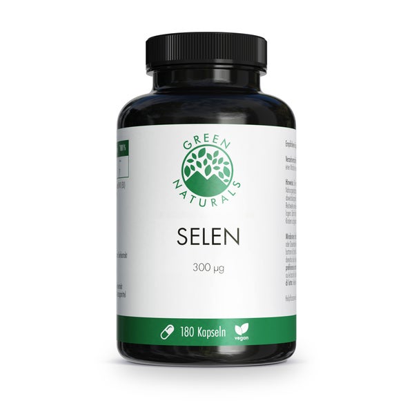 Green Naturals Selen 300 µg Rein Pflanzl.vegan Kps 180 St