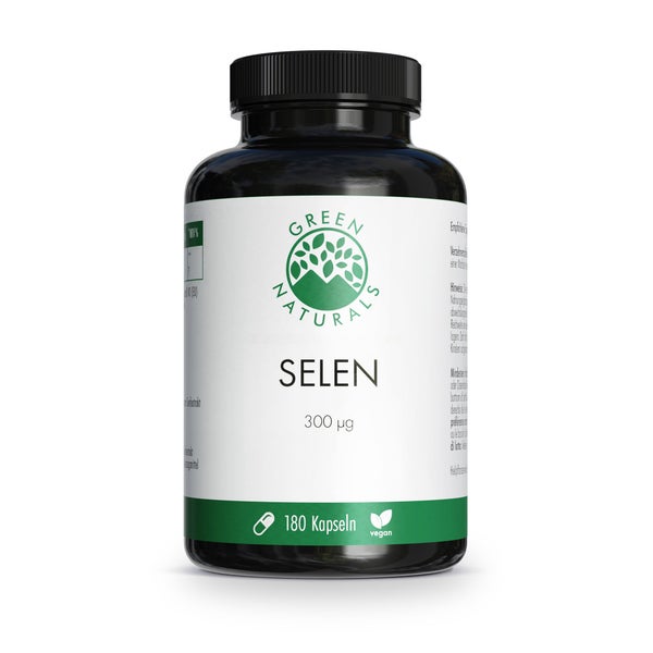 GREEN NATURALS Selen 300 µg rein pflanzlich vegan 180 St